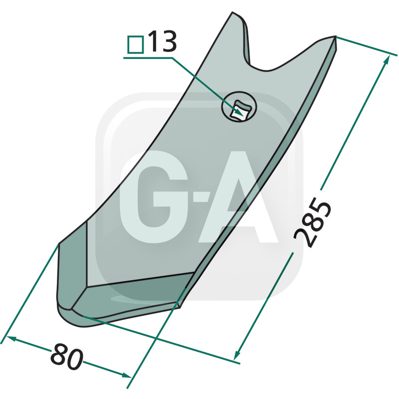 Pointe de Soc Renforcée - 80 X 14 pour Köckerling référence fournisseur 56050 506069